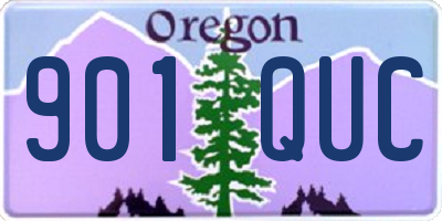 OR license plate 901QUC