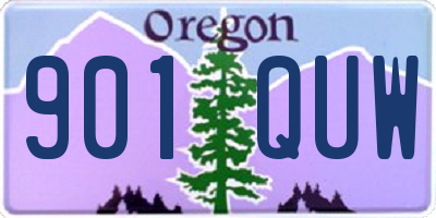 OR license plate 901QUW