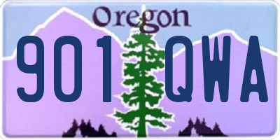 OR license plate 901QWA