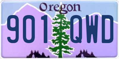 OR license plate 901QWD