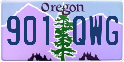 OR license plate 901QWG