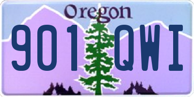 OR license plate 901QWI