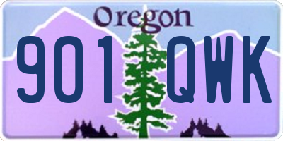 OR license plate 901QWK