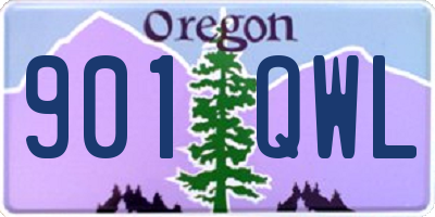 OR license plate 901QWL
