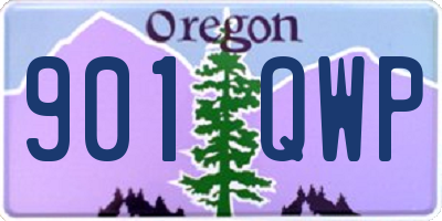 OR license plate 901QWP