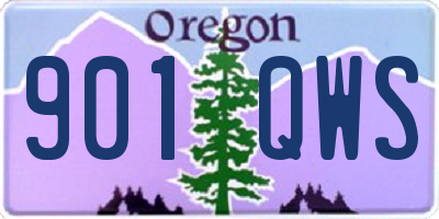 OR license plate 901QWS