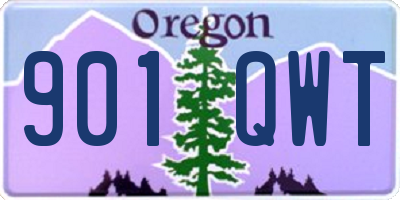 OR license plate 901QWT