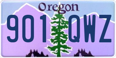 OR license plate 901QWZ