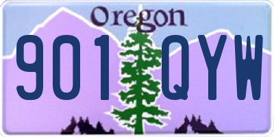 OR license plate 901QYW