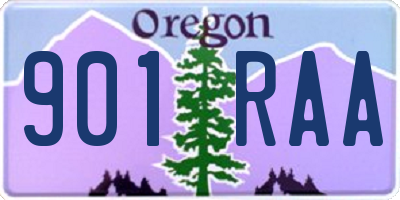 OR license plate 901RAA