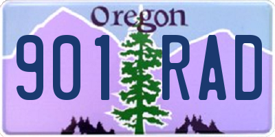 OR license plate 901RAD