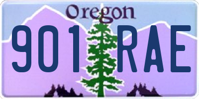 OR license plate 901RAE