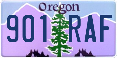 OR license plate 901RAF