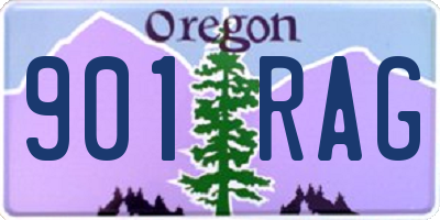 OR license plate 901RAG