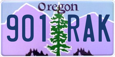 OR license plate 901RAK