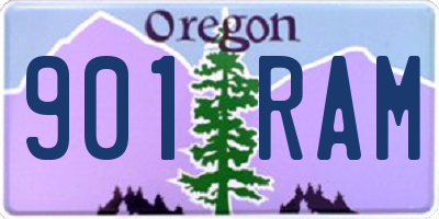 OR license plate 901RAM