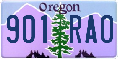 OR license plate 901RAO