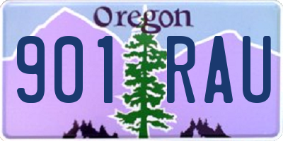 OR license plate 901RAU