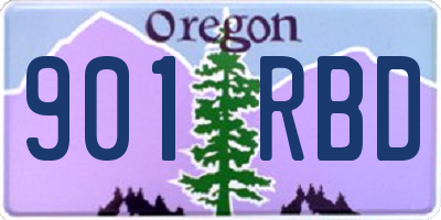 OR license plate 901RBD