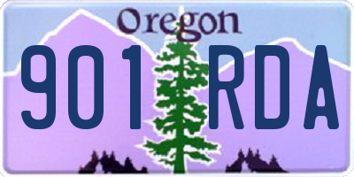 OR license plate 901RDA