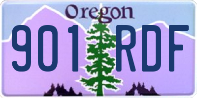 OR license plate 901RDF
