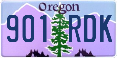 OR license plate 901RDK