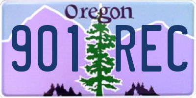OR license plate 901REC