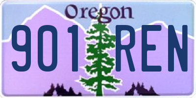 OR license plate 901REN