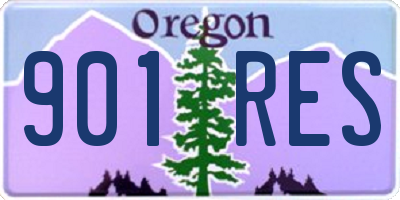OR license plate 901RES