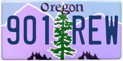 OR license plate 901REW