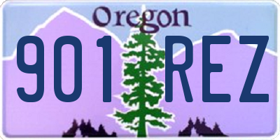 OR license plate 901REZ
