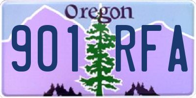 OR license plate 901RFA