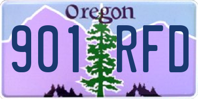 OR license plate 901RFD