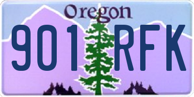 OR license plate 901RFK