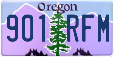 OR license plate 901RFM