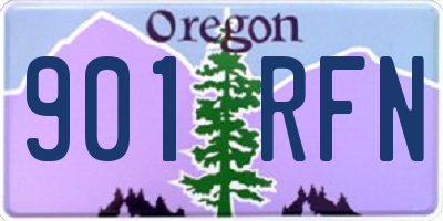 OR license plate 901RFN