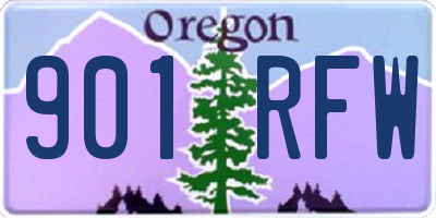 OR license plate 901RFW