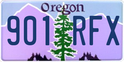 OR license plate 901RFX