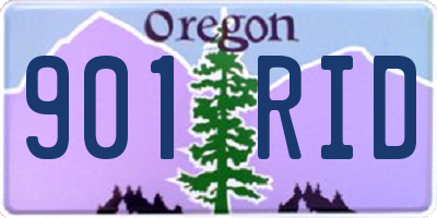 OR license plate 901RID