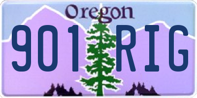 OR license plate 901RIG