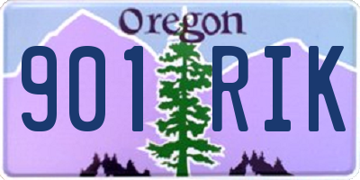 OR license plate 901RIK