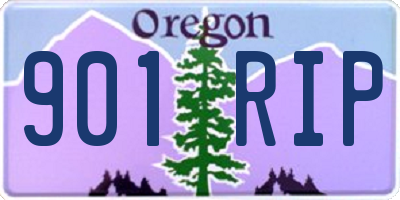 OR license plate 901RIP