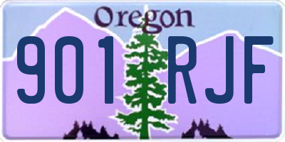 OR license plate 901RJF