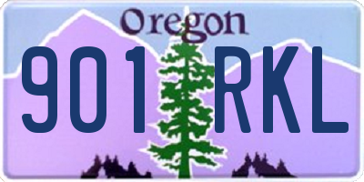 OR license plate 901RKL