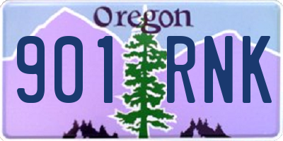 OR license plate 901RNK