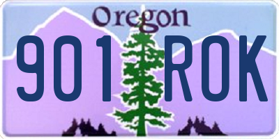 OR license plate 901ROK