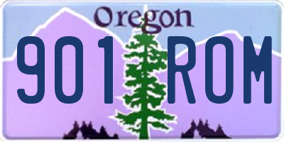 OR license plate 901ROM