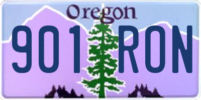 OR license plate 901RON