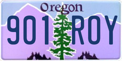 OR license plate 901ROY