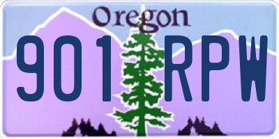 OR license plate 901RPW